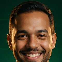 Consultor do time HouseMind, sorrindo, com o celular na mão
